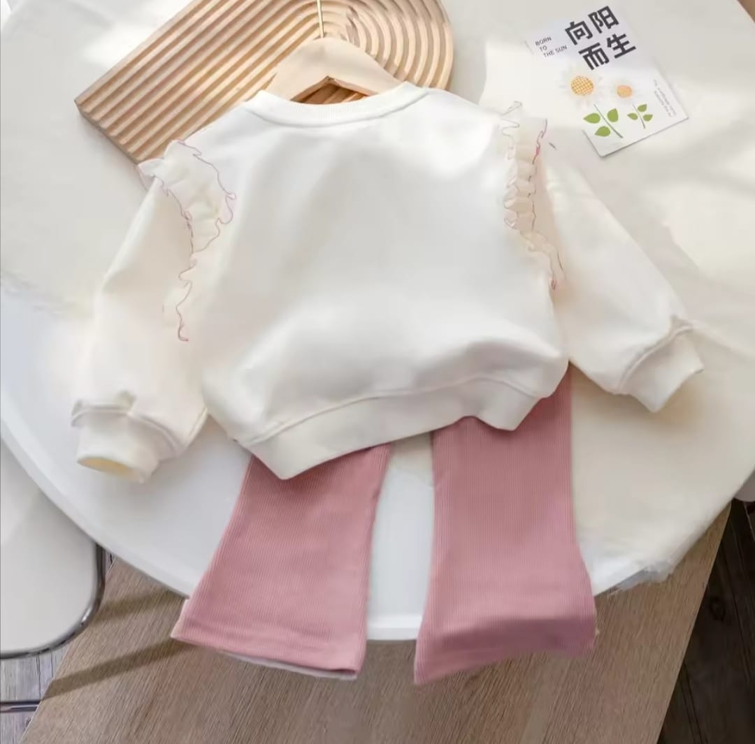 Girls Lace Sweatshirt Set