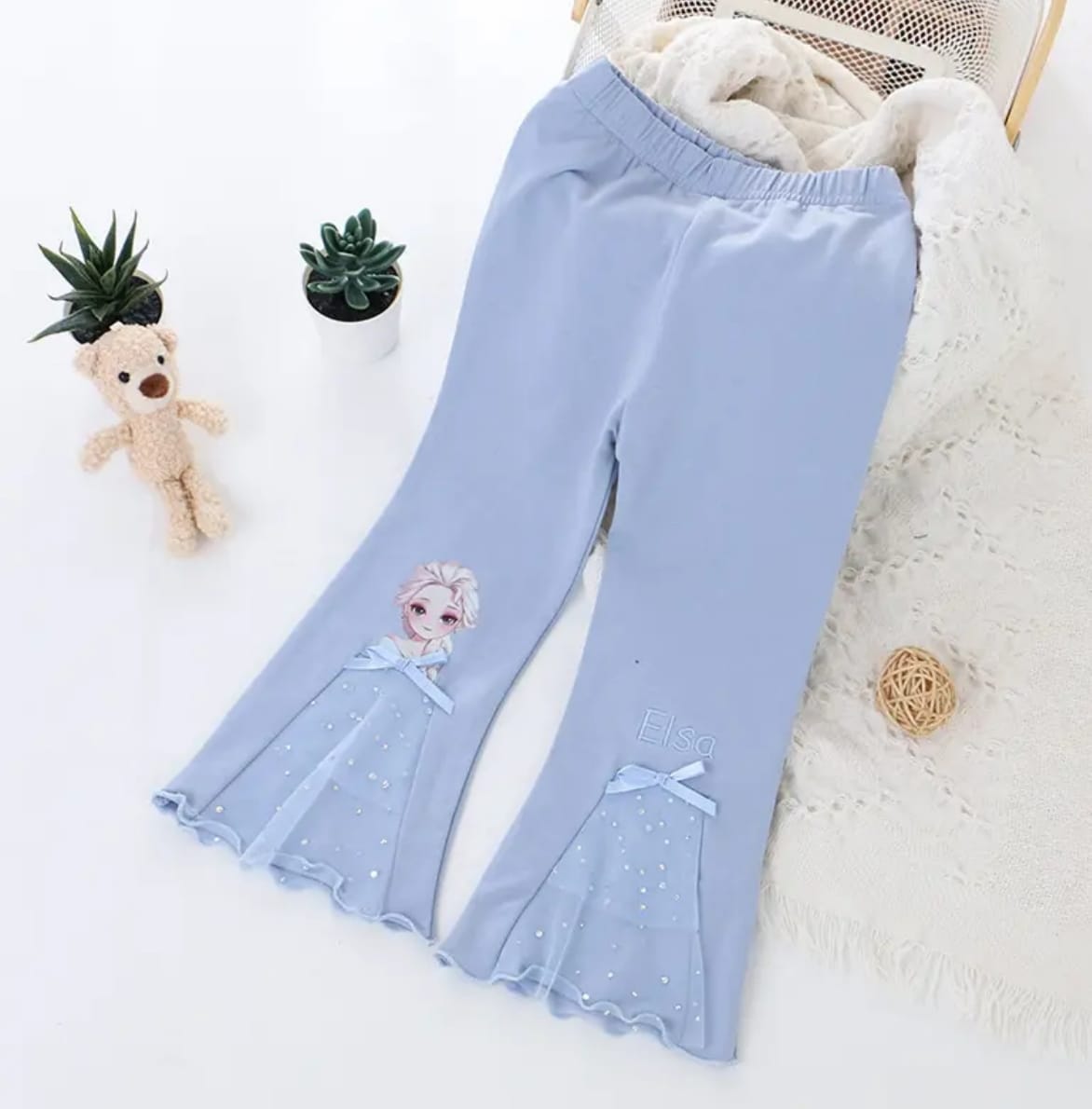 Girls Flared Cartoon Pants