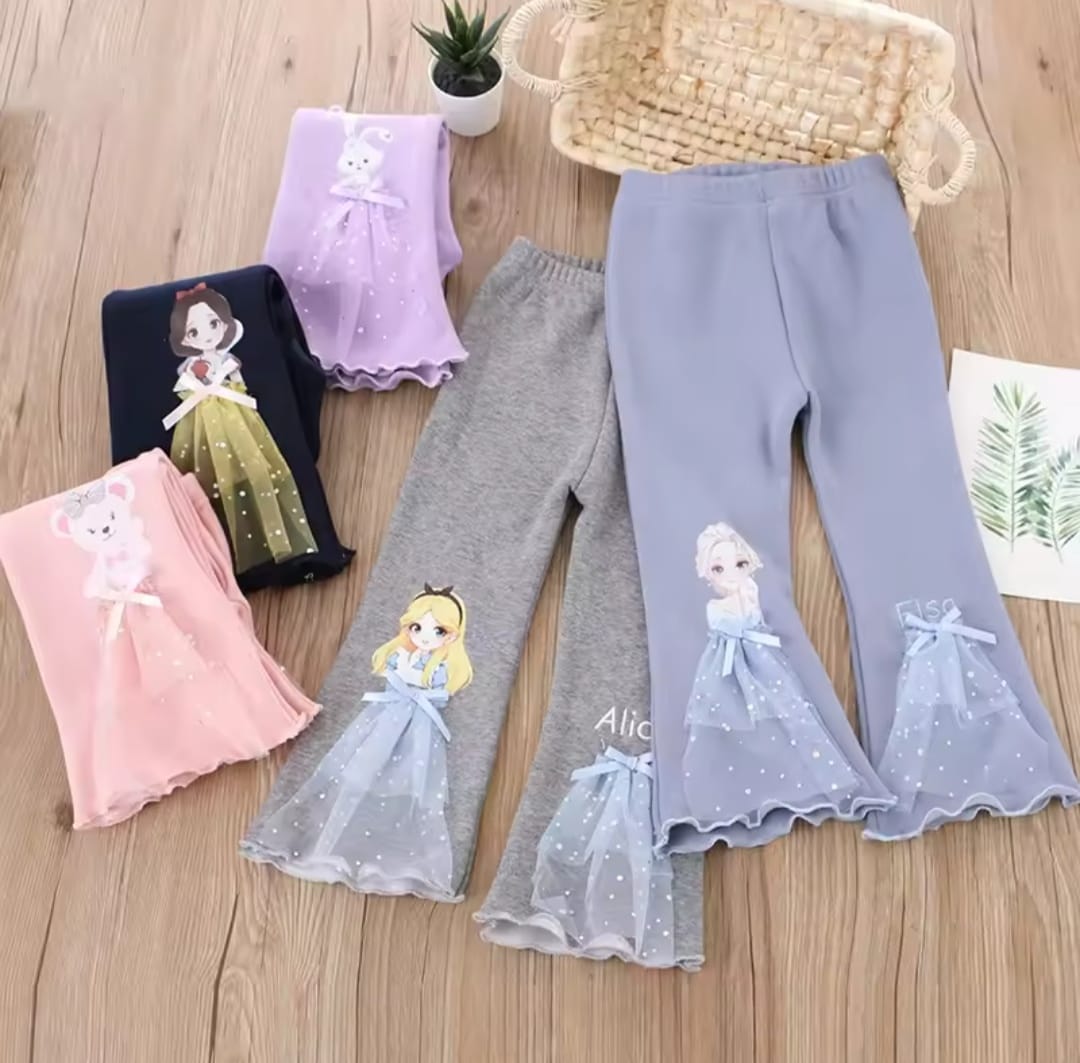 Girls Flared Cartoon Pants