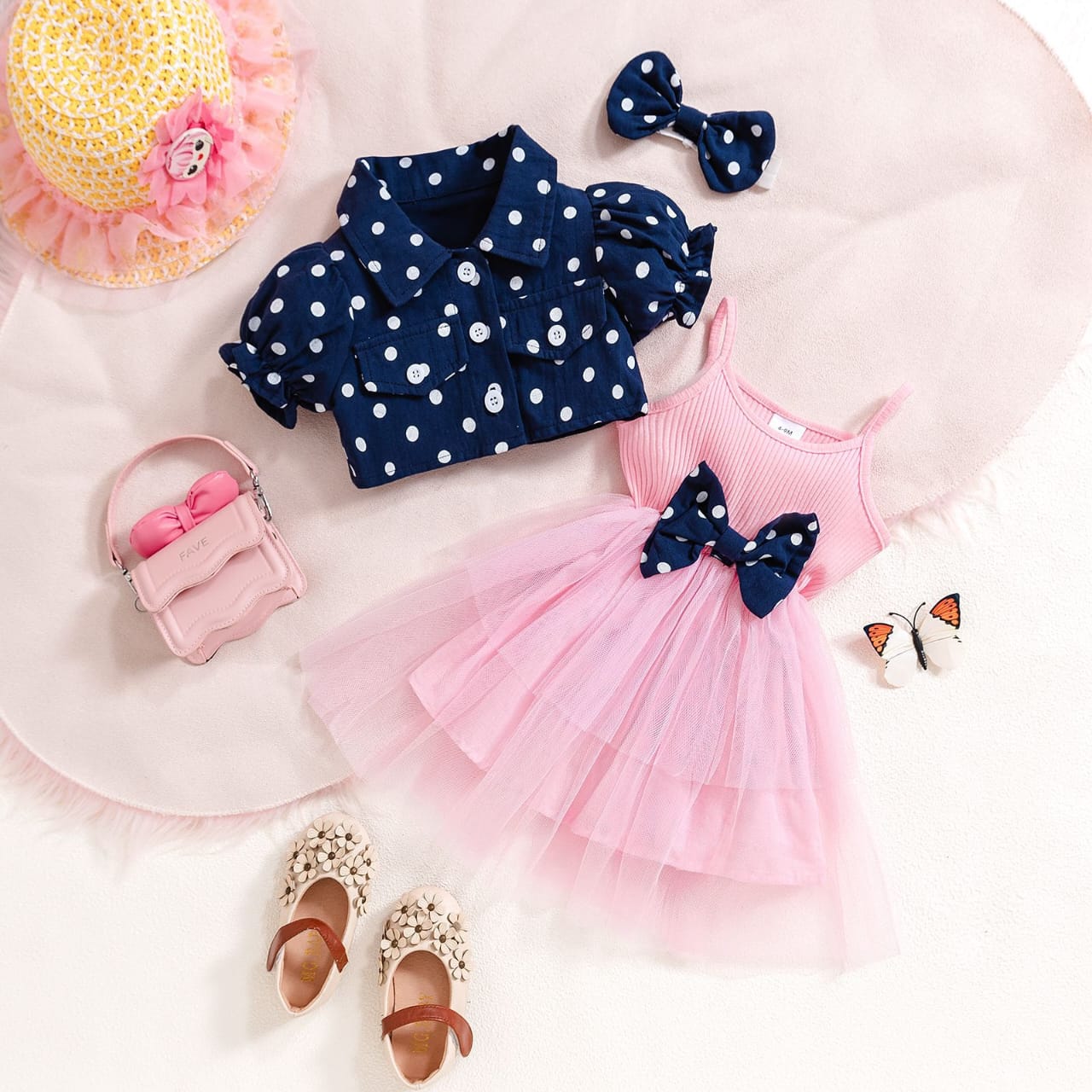 Girls Polka Dot 3psc Set