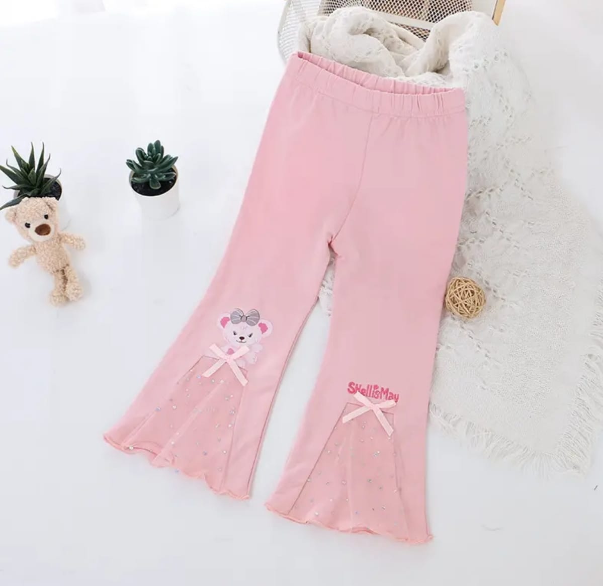 Girls Flared Cartoon Pants