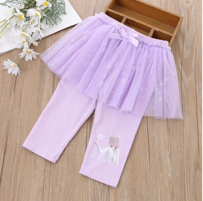 Girls Elsa Skirt Tights