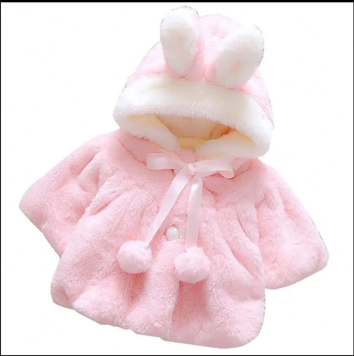 Baby’s Fluffy Woolen Cape Coat