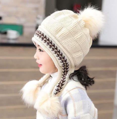 Pom-Pom Girls' Hat