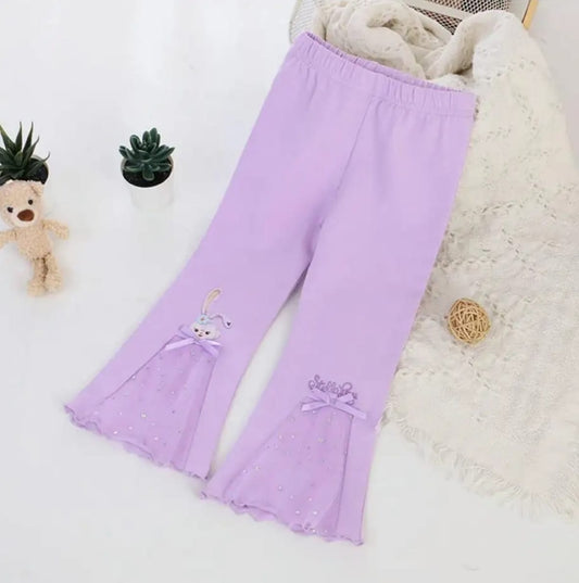Girls Flared Cartoon Pants