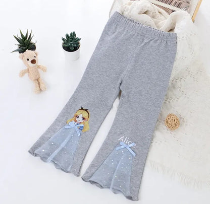 Girls Flared Cartoon Pants