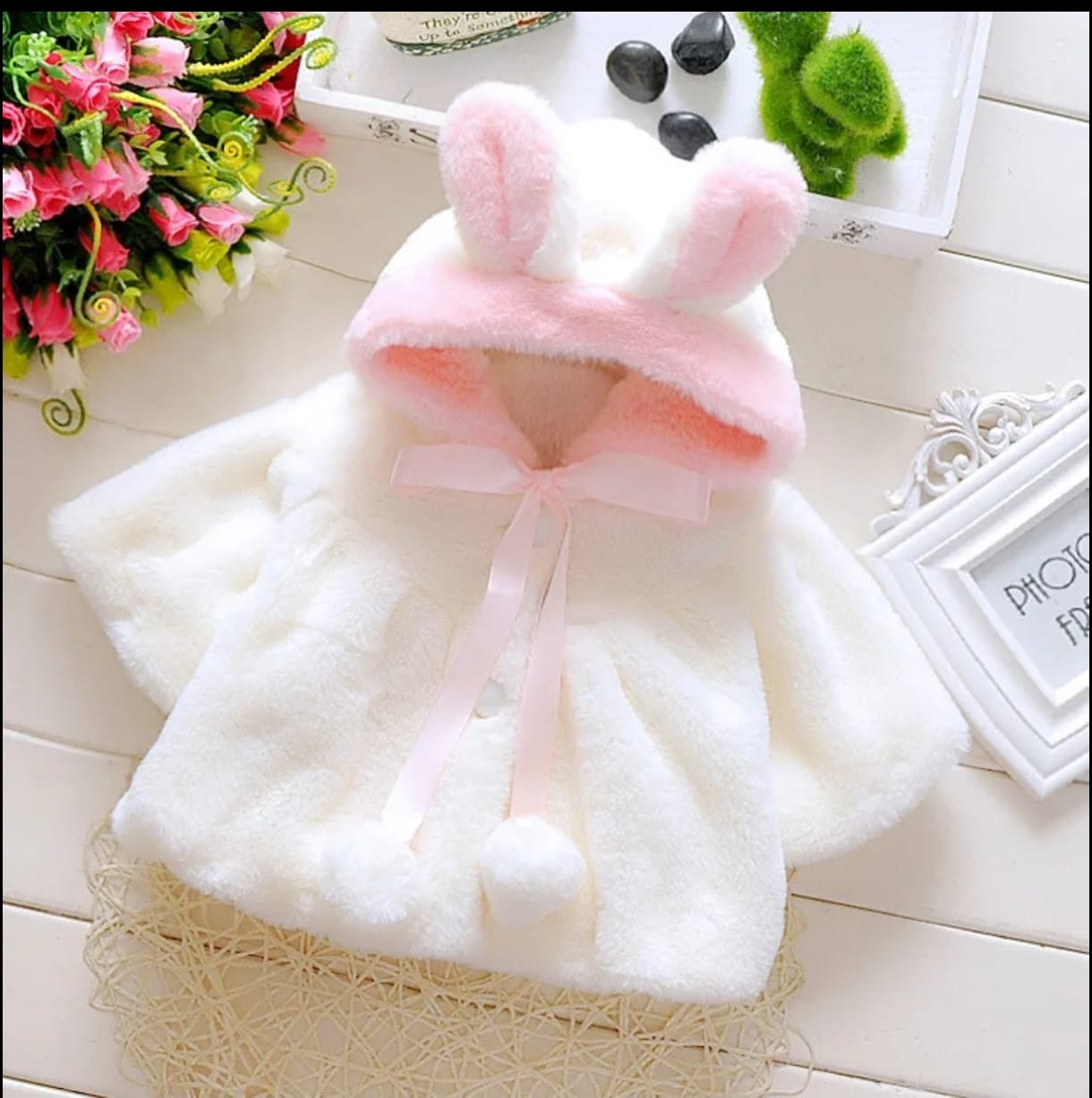 Baby’s Fluffy Woolen Cape Coat