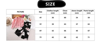 "Trendy Girls' Shirt and Palazzo Set for Fall"